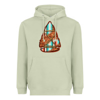 Matcha turquoise serape tooled leather arrowhead Heavyweight Hoodie - Jasminsmagicworld