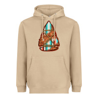 Mushroom turquoise serape tooled leather arrowhead Heavyweight Hoodie - Jasminsmagicworld
