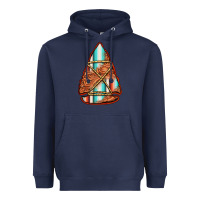 Navy turquoise serape tooled leather arrowhead Heavyweight Hoodie - Jasminsmagicworld
