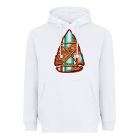 White turquoise serape tooled leather arrowhead Heavyweight Hoodie - Jasminsmagicworld
