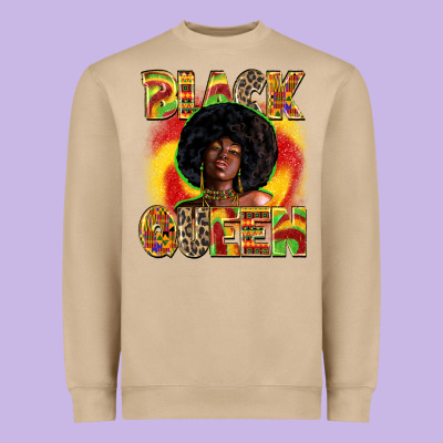 Black Queen Heavyweight Sweatshirt Designed By Zillion Design Studio