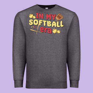 In My Softball Era Premium Sweatshirt Designed By Maliassmallbusiness