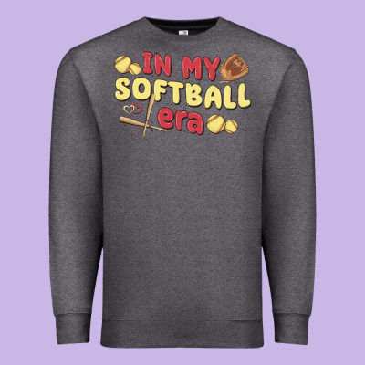 In My Softball Era Premium Sweatshirt Designed By Maliassmallbusiness
