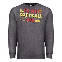 Charcoal Heather in my softball era Premium Sweatshirt - MaliasSmallBusiness