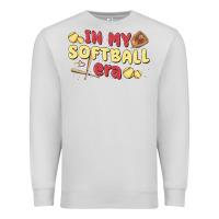 Dove Grey in my softball era Premium Sweatshirt - MaliasSmallBusiness