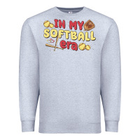 Heather Grey in my softball era Premium Sweatshirt - MaliasSmallBusiness