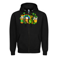 Black st patricks coffee Zipper Hoodie - AdoDesignShop