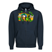 Navy st patricks coffee Zipper Hoodie - AdoDesignShop