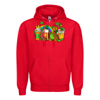 Red st patricks coffee Zipper Hoodie - AdoDesignShop