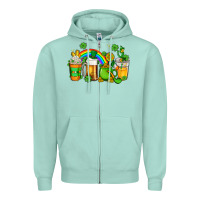Seafoam st patricks coffee Zipper Hoodie - AdoDesignShop