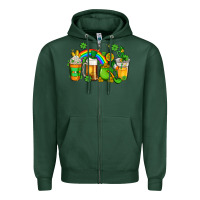 Sports Green st patricks coffee Zipper Hoodie - AdoDesignShop