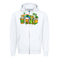 White st patricks coffee Zipper Hoodie - AdoDesignShop