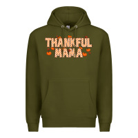 Army Green Thankful Mama Premium Hoodie - MaliasSmallBusiness