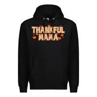 Black Thankful Mama Premium Hoodie - MaliasSmallBusiness