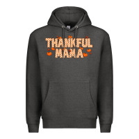 Charcoal Heather Thankful Mama Premium Hoodie - MaliasSmallBusiness