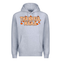 Heather Grey Thankful Mama Premium Hoodie - MaliasSmallBusiness