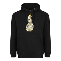 Black Cockatoo Bird Heavyweight Hoodie - LillyAllenDesigns