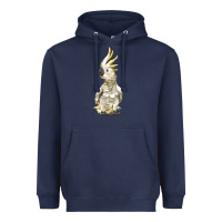 Navy Cockatoo Bird Heavyweight Hoodie - LillyAllenDesigns