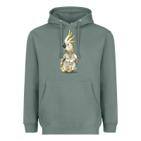 Sage Cockatoo Bird Heavyweight Hoodie - LillyAllenDesigns