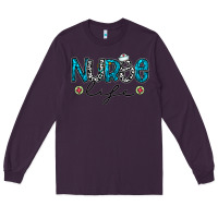 Plum Nurse life Long Sleeve Tee - CowhideDigitalArt