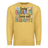 Antique Gold every bunny loves our residents Premium Sweatshirt - MaliasSmallBusiness