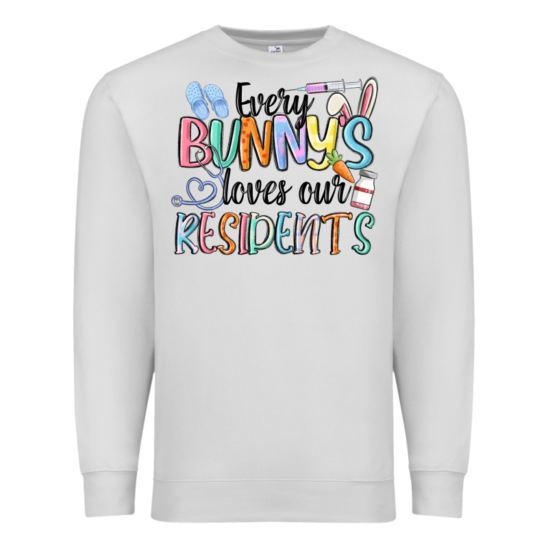 Every Bunny Loves Our Residents Premium Sweatshirt by MaliasSmallBusiness | Teevron
