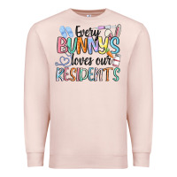 Pale Pink every bunny loves our residents Premium Sweatshirt - MaliasSmallBusiness