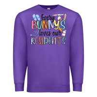 Purple every bunny loves our residents Premium Sweatshirt - MaliasSmallBusiness