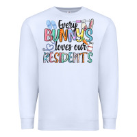 White every bunny loves our residents Premium Sweatshirt - MaliasSmallBusiness