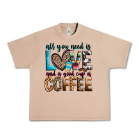 Burro all you need is love and a good cup of coffee Urban Heavy Tee - Zillion Design Studio