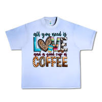 Grape Ice all you need is love and a good cup of coffee Urban Heavy Tee - Zillion Design Studio