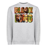 Heather Grey black king Heavyweight Sweatshirt - Zillion Design Studio