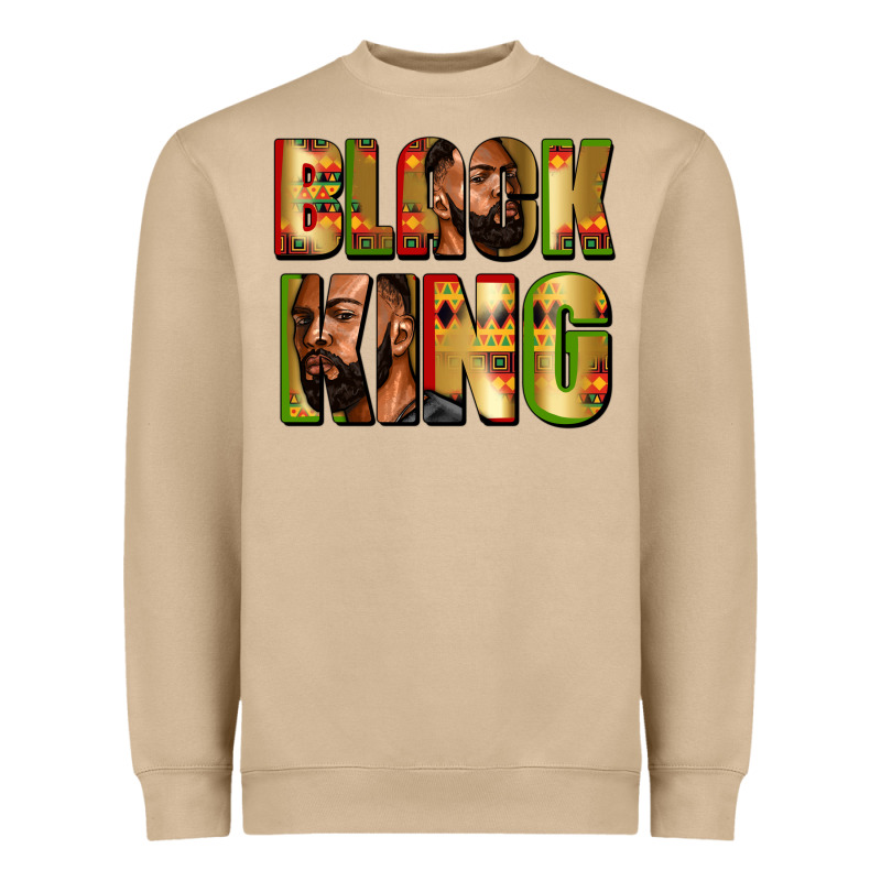 Black King Heavyweight Sweatshirt by Zillion Design Studio | Teevron