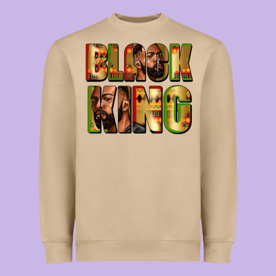 Black King Heavyweight Sweatshirt Designed By Zillion Design Studio