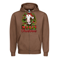 Chestnut Mooey christmas Zipper Hoodie - Artiststas