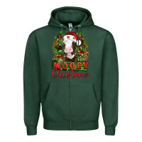 Sports Green Mooey christmas Zipper Hoodie - Artiststas