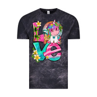 Cloud Black love summer unicorn Vintage Tee - texasbilliewilder