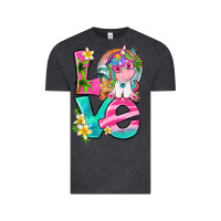 Vintage Black love summer unicorn Vintage Tee - texasbilliewilder