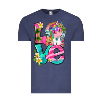 Vintage Denim love summer unicorn Vintage Tee - texasbilliewilder