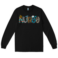 Black nurse Long Sleeve Tee - CowhideDigitalArt