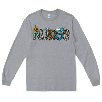 Heather Grey nurse Long Sleeve Tee - CowhideDigitalArt