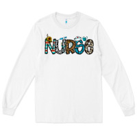 White nurse Long Sleeve Tee - CowhideDigitalArt