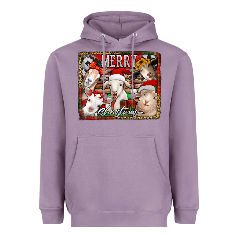Merry Christmas Goats Heavyweight Hoodie by Jasminsmagicworld | Teevron