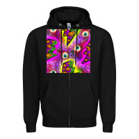 Black halloween thunders seamless pattern Zipper Hoodie - BundleAndBundleShop