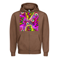 Chestnut halloween thunders seamless pattern Zipper Hoodie - BundleAndBundleShop
