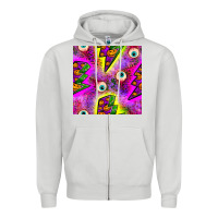 Dove Grey halloween thunders seamless pattern Zipper Hoodie - BundleAndBundleShop