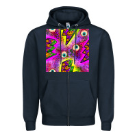 Navy halloween thunders seamless pattern Zipper Hoodie - BundleAndBundleShop