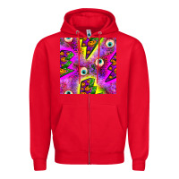 Red halloween thunders seamless pattern Zipper Hoodie - BundleAndBundleShop