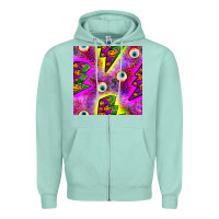 Halloween Thunders Seamless Pattern Zipper Hoodie | Teevron