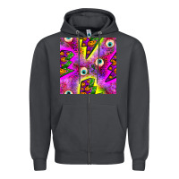 Smoke halloween thunders seamless pattern Zipper Hoodie - BundleAndBundleShop